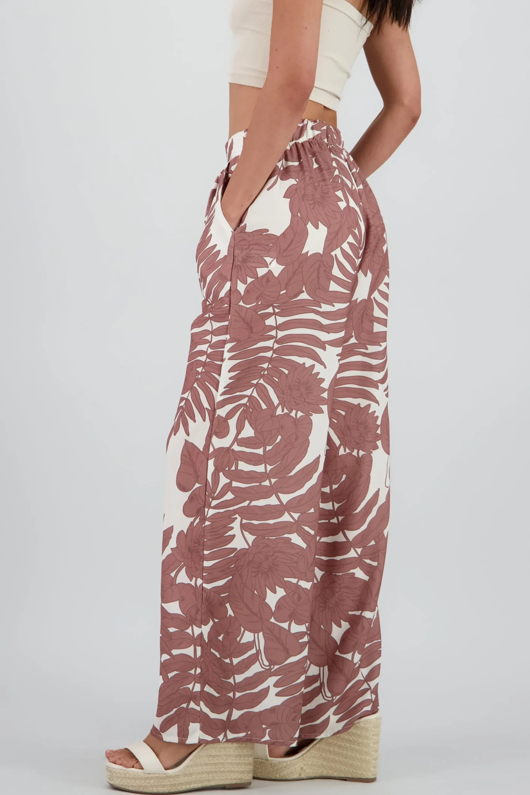 Shasa Printed Flowy Wide Leg Pants