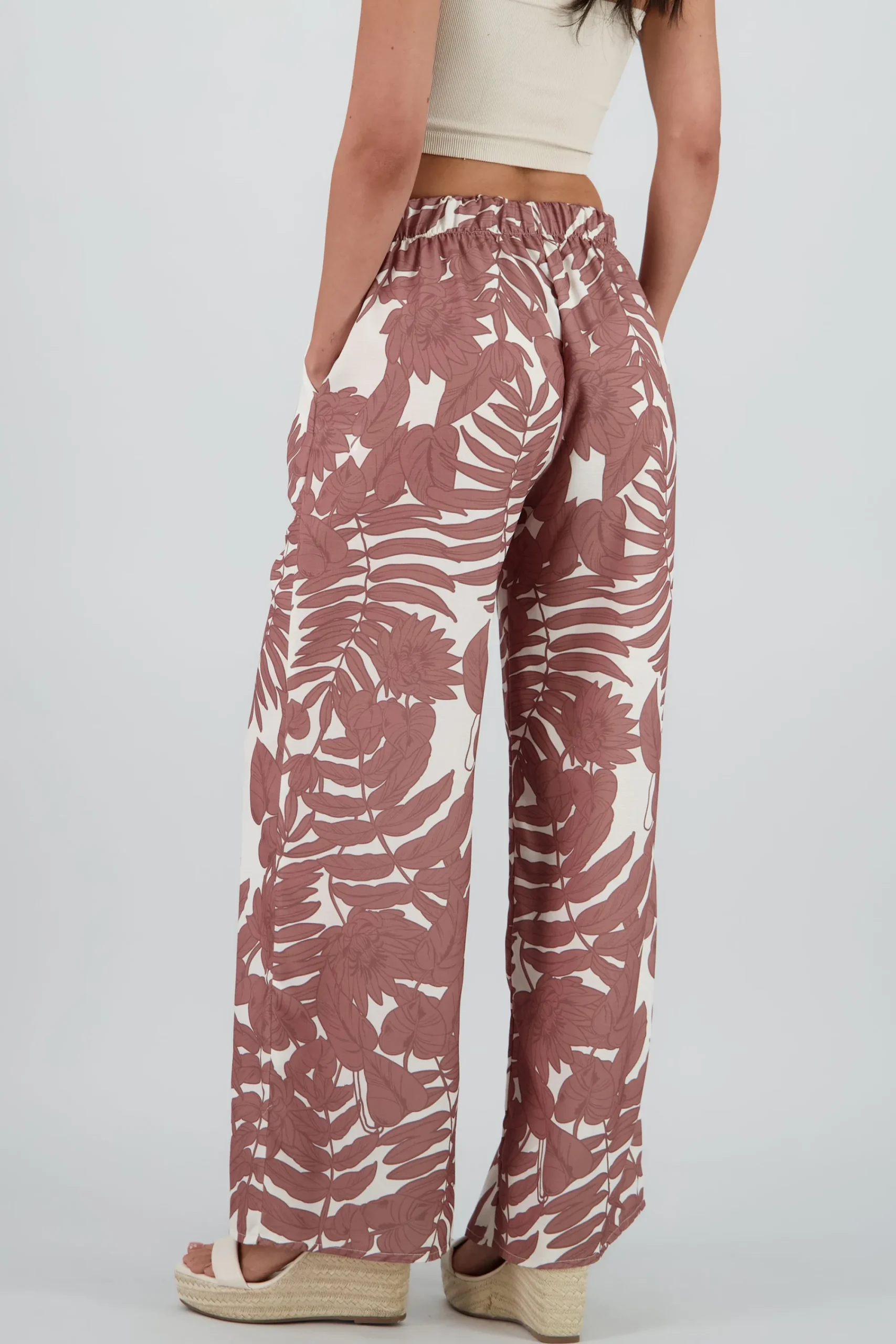 Shasa Printed Flowy Wide Leg Pants