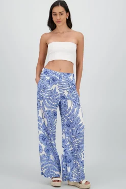 Shasa Printed Flowy Wide Leg Pants