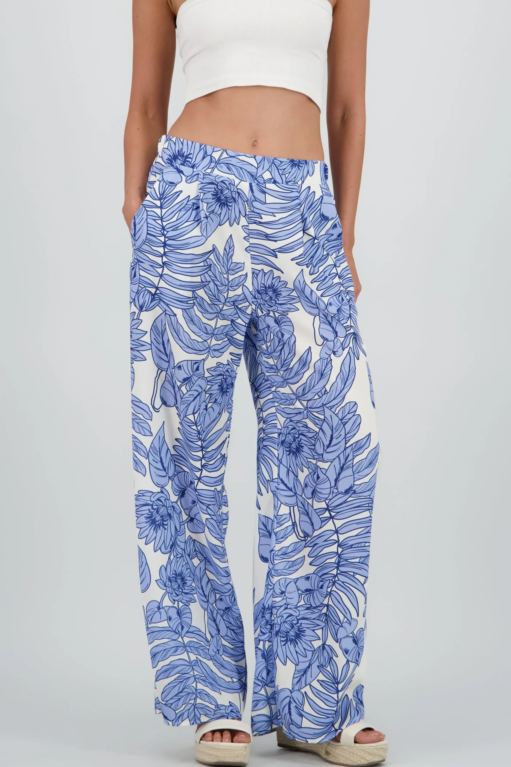 Shasa Printed Flowy Wide Leg Pants