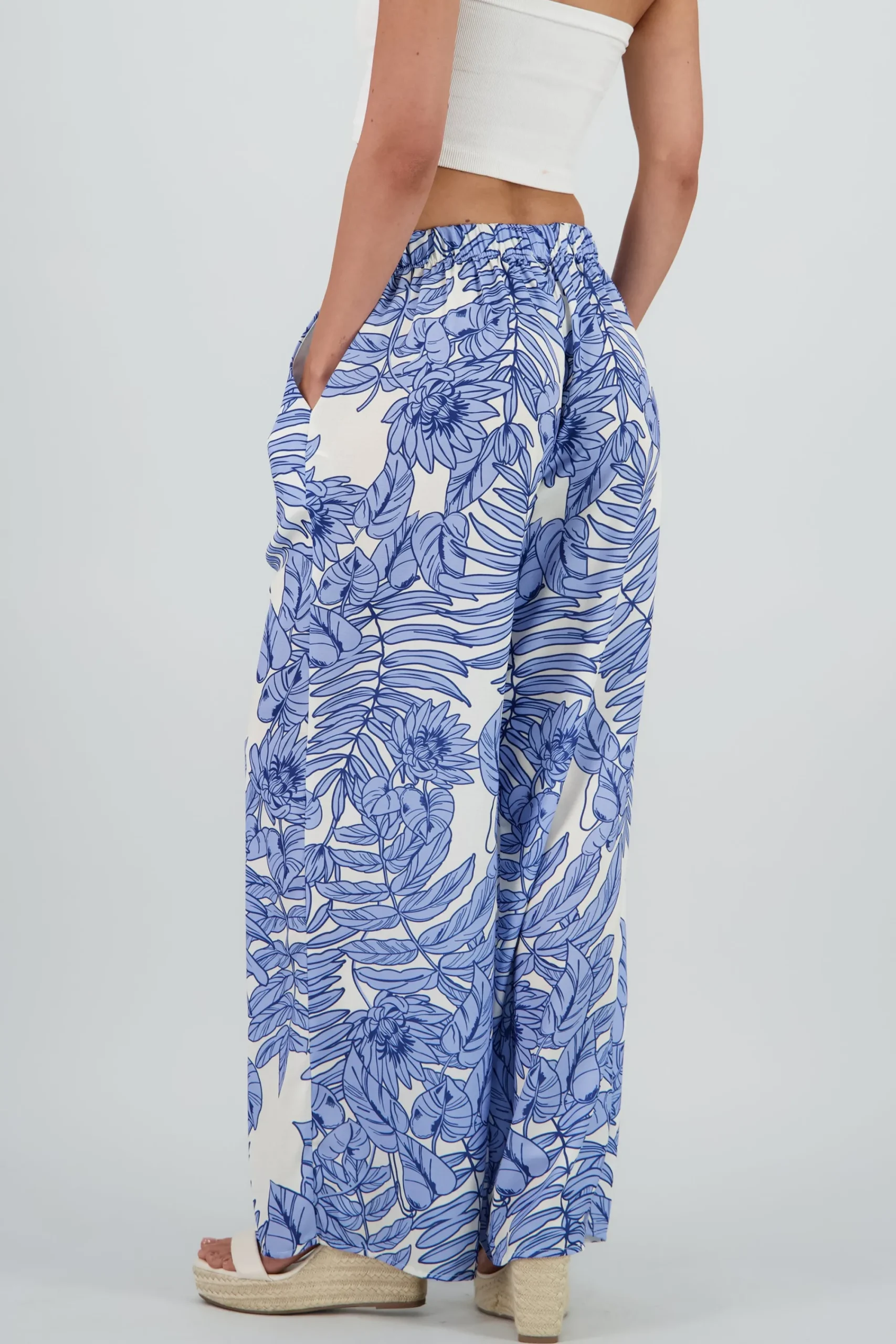 Shasa Printed Flowy Wide Leg Pants