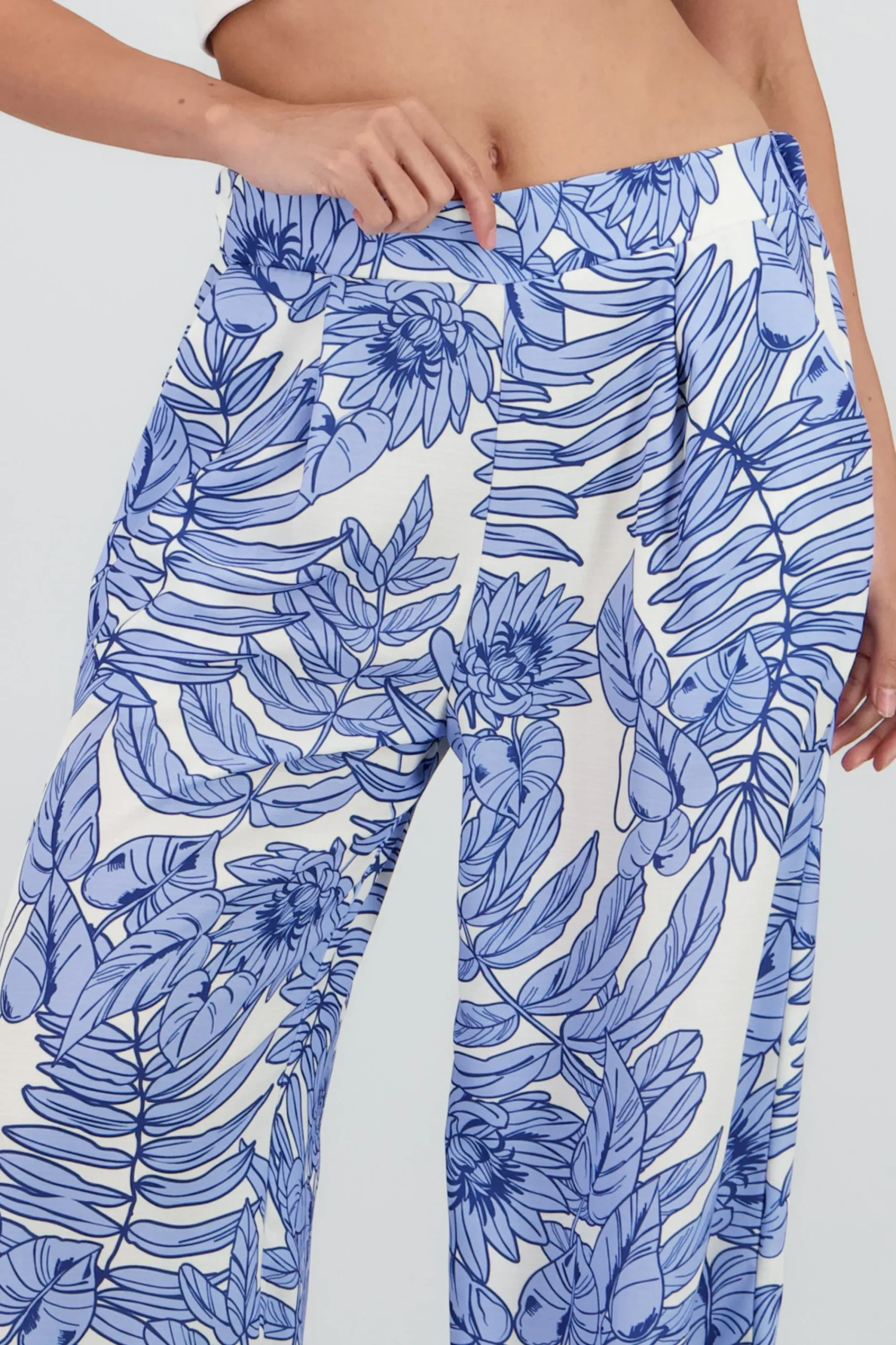 Shasa Printed Flowy Wide Leg Pants