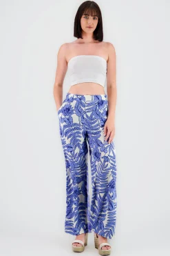 Shasa Printed Flowy Wide Leg Pants