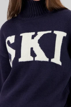 Shasa Printed High Neck Knit Sweater