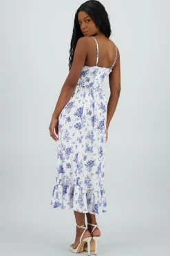 Shasa Printed Maxi Dress with Details
