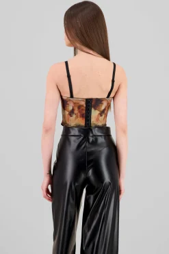 Shasa Printed Mesh Corset