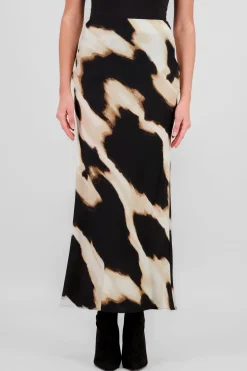 Shasa Printed Satin Maxi Skirt