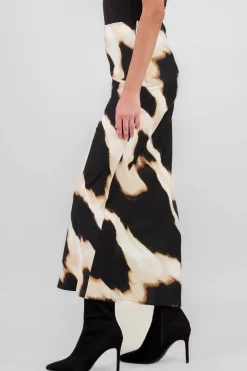 Shasa Printed Satin Maxi Skirt