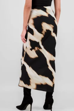 Shasa Printed Satin Maxi Skirt