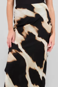 Shasa Printed Satin Maxi Skirt