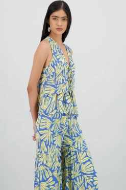 Shasa Printed Sleeveless Top with Bow