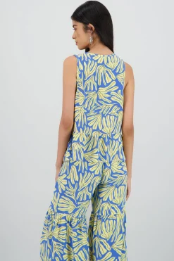 Shasa Printed Sleeveless Top with Bow