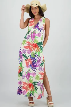 Shasa Printed V Scoop Maxi Dress