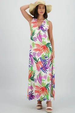 Shasa Printed V Scoop Maxi Dress