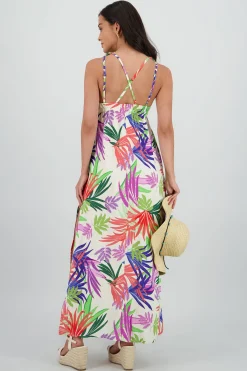 Shasa Printed V Scoop Maxi Dress