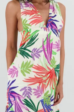 Shasa Printed V Scoop Maxi Dress
