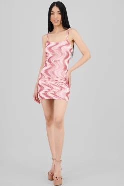 Shasa Printed Velvet Mini Dress