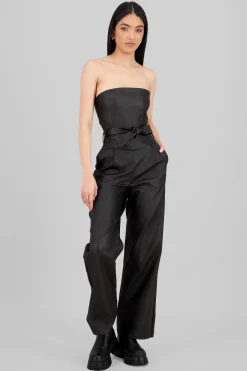 Shasa PU Strapless Jumpsuit