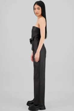 Shasa PU Strapless Jumpsuit
