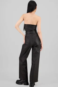 Shasa PU Strapless Jumpsuit