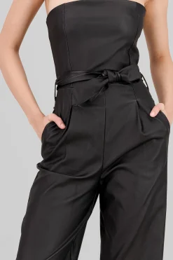 Shasa PU Strapless Jumpsuit