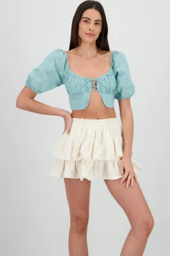 Shasa Puff Sleeve Crop Top