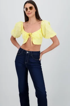 Shasa Puff Sleeve Crop Top