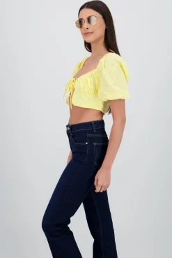 Shasa Puff Sleeve Crop Top