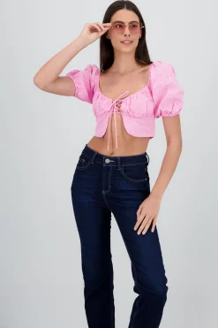 Shasa Puff Sleeve Crop Top