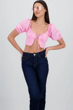 Shasa Puff Sleeve Crop Top