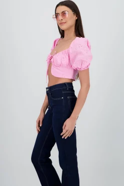 Shasa Puff Sleeve Crop Top