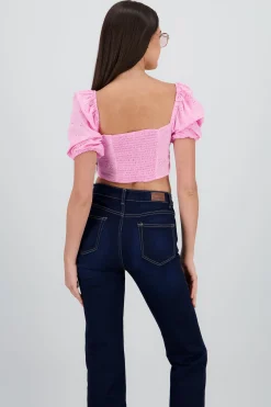 Shasa Puff Sleeve Crop Top