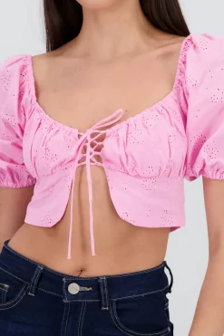 Shasa Puff Sleeve Crop Top
