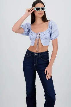 Shasa Puff Sleeve Crop Top
