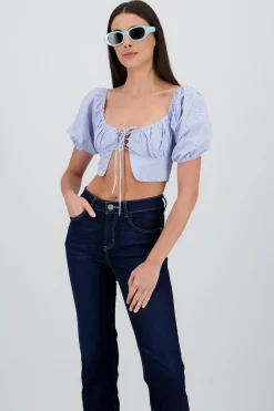 Shasa Puff Sleeve Crop Top