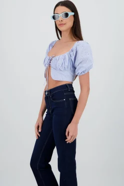 Shasa Puff Sleeve Crop Top