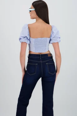Shasa Puff Sleeve Crop Top