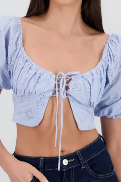 Shasa Puff Sleeve Crop Top