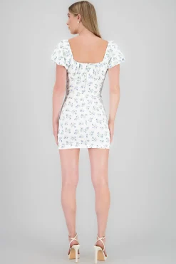 Shasa Puff Sleeve Floral Mini Dress