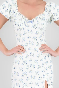 Shasa Puff Sleeve Floral Mini Dress