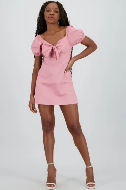 Shasa Puff Sleeve Sweetheart Neck Mini Dress