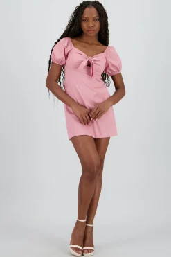 Shasa Puff Sleeve Sweetheart Neck Mini Dress