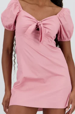 Shasa Puff Sleeve Sweetheart Neck Mini Dress