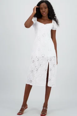Shasa Puff Sleeves Midi Dress
