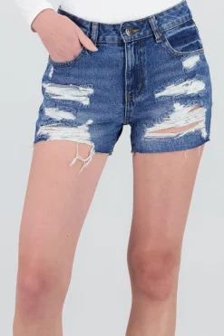 Shasa Raw Hem Destruction Shorts