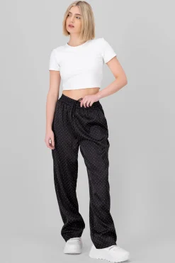 Shasa Rhinestone Satin Pants