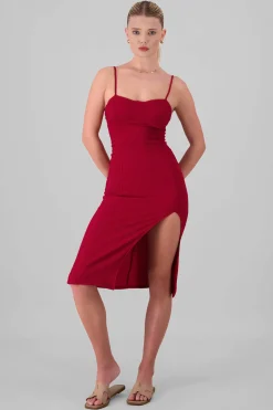 Shasa Rib Bustier Maxi Dress