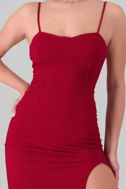 Shasa Rib Bustier Maxi Dress