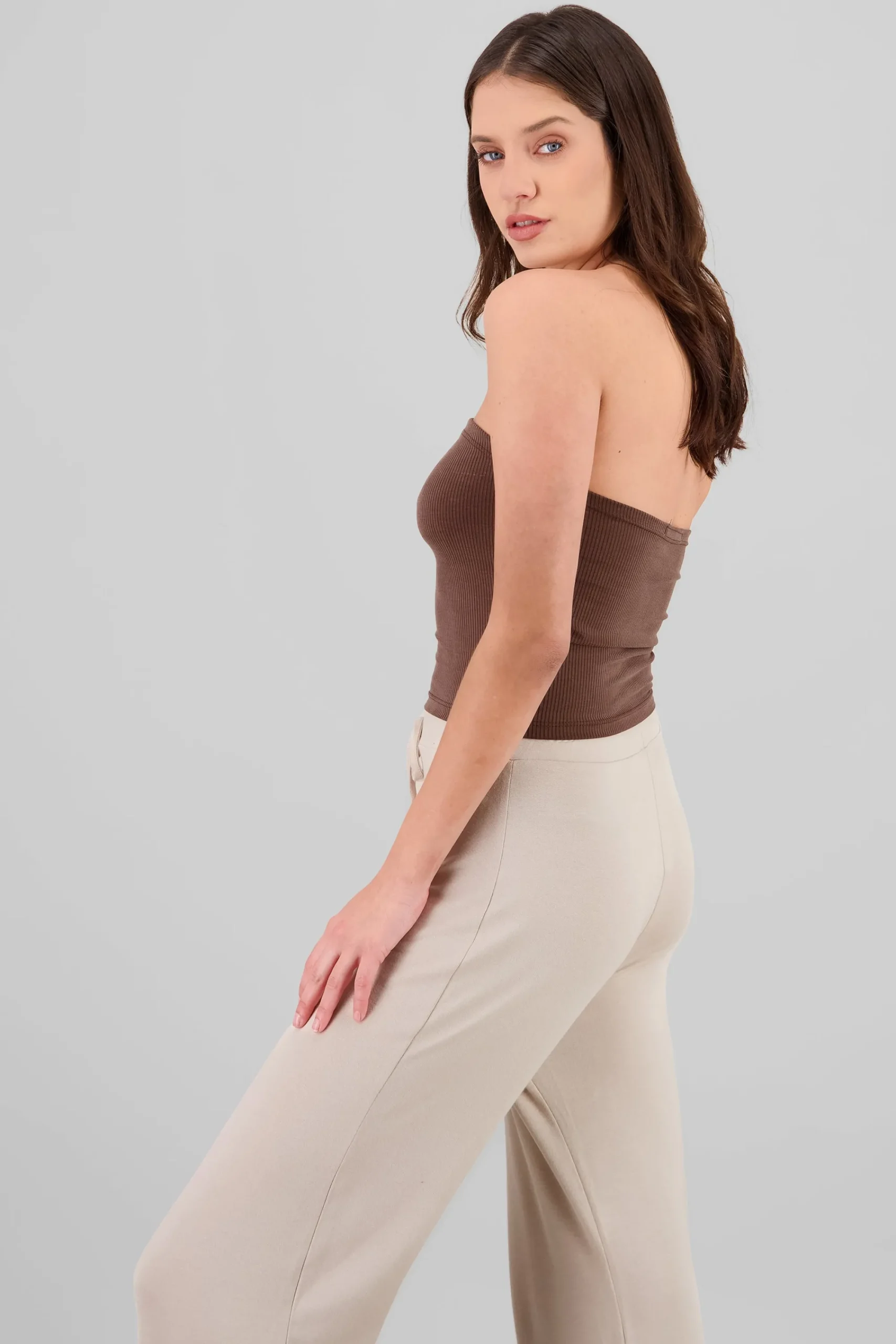 Shasa Ribbed Bandeau Top