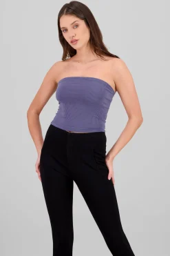 Shasa Ribbed Bandeau Top